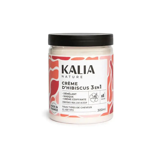 Kalia Nature Crème D'hibiscus 3 en 1 - Natural Crown Beauty - Pot vue de face montrant l'étiquette du produit.