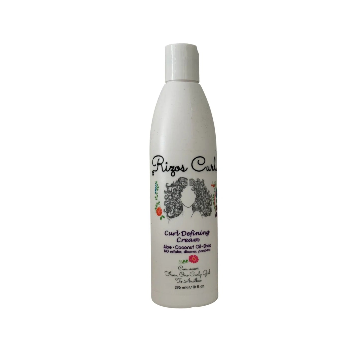 Rizos Curls Defining Cream - Natural Crown Beauty - Vue de face de la bouteille montrant le logo 